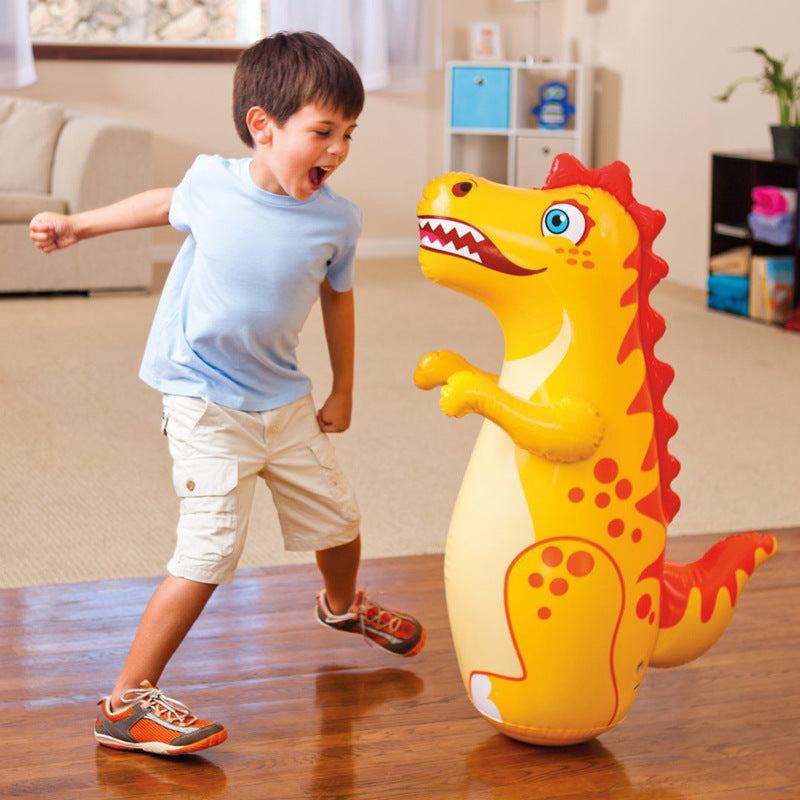 Kids Safety Air Inflatable Boxing Bag Toy, Fun Animal Tumbler Toy for Beach Activities, Parties & Playtime