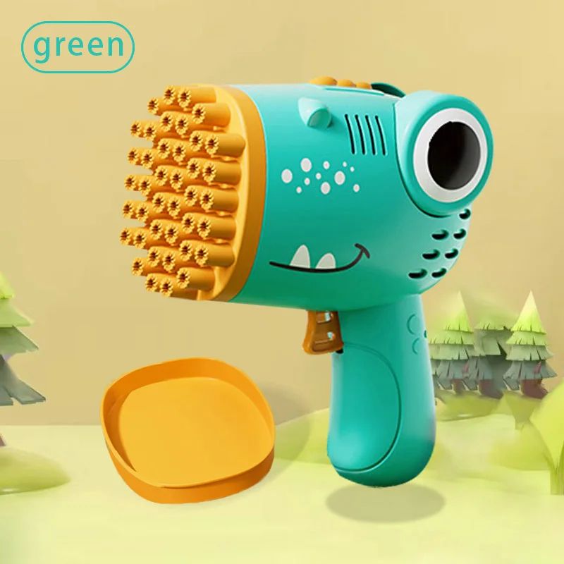 Dinosaur Bubble Machine Electric Handheld Bubble Gun For Outdoor Parties Weddings  Kids Play No Bub 1
