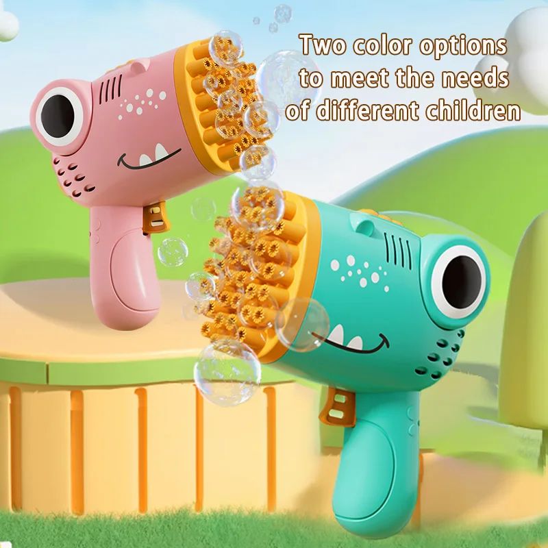 Dinosaur Bubble Machine Electric Handheld Bubble Gun For Outdoor Parties Weddings  Kids Play No Bub 2