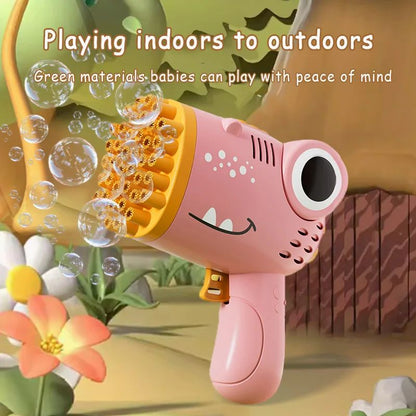 Dinosaur Bubble Machine Electric Handheld Bubble Gun For Outdoor Parties Weddings  Kids Play No Bub 4