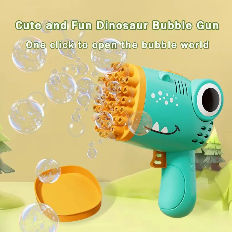 Dinosaur Bubble Machine Electric Handheld Bubble Gun For Outdoor Parties Weddings  Kids Play No Bub 5