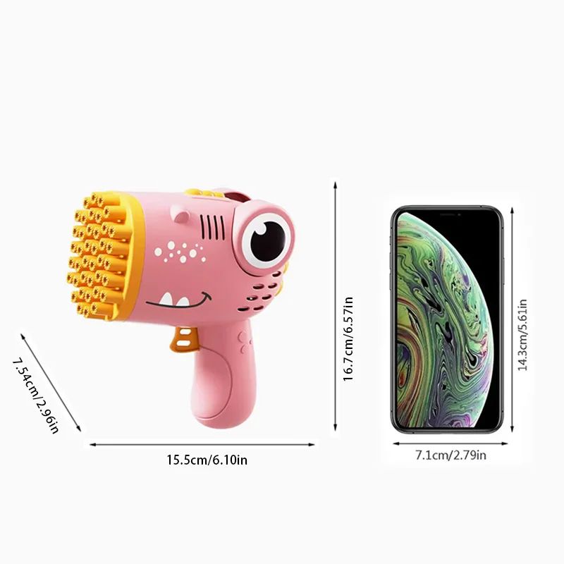 Dinosaur Bubble Machine Electric Handheld Bubble Gun For Outdoor Parties Weddings  Kids Play No Bub 6