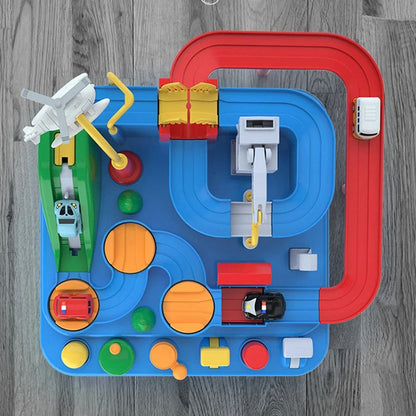 Racing Rail Car Model Toy Interactive Train Track Adventure Set For Kids Educational STEM Toy With