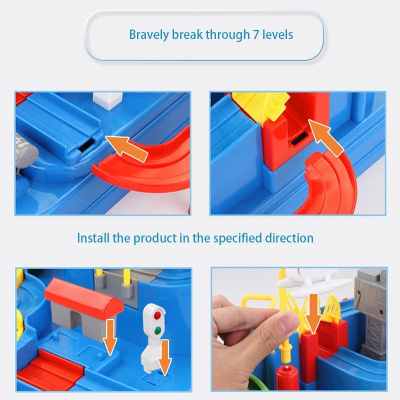 Racing Rail Car Model Toy Interactive Train Track Adventure Set For Kids Educational STEM Toy With