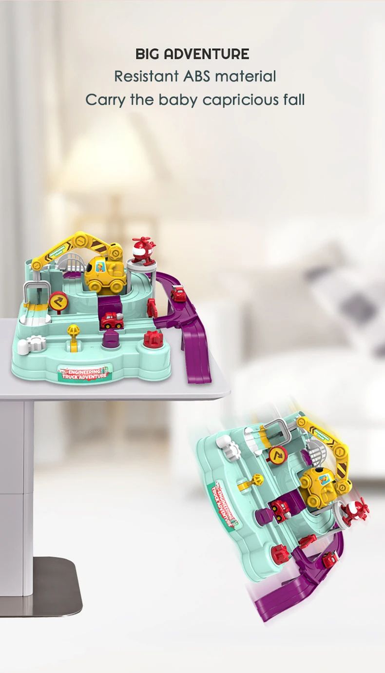 Racing Rail Car Model Toy Interactive Train Track Adventure Set For Kids Educational STEM Toy With
