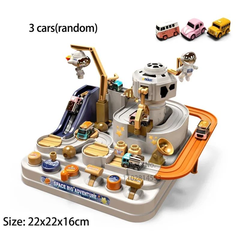 Racing Rail Car Model Toy Interactive Train Track Adventure Set For Kids Educational STEM Toy With