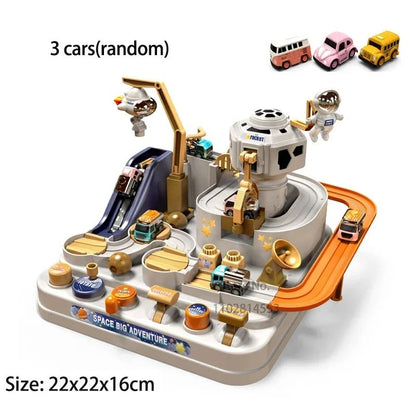 Racing Rail Car Model Toy Interactive Train Track Adventure Set For Kids Educational STEM Toy With