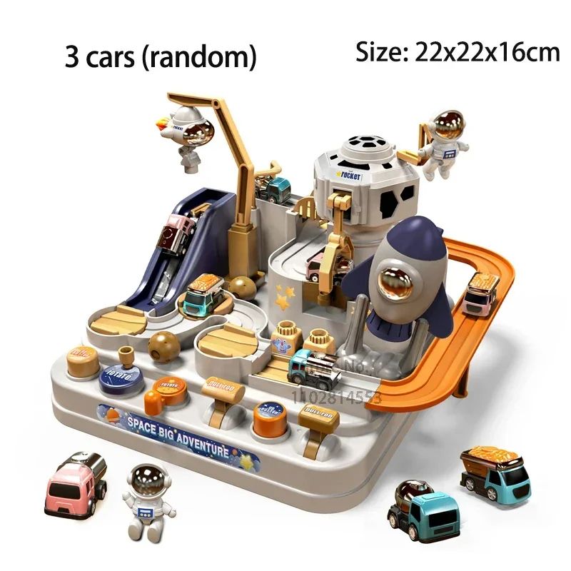 Racing Rail Car Model Toy Interactive Train Track Adventure Set For Kids Educational STEM Toy With