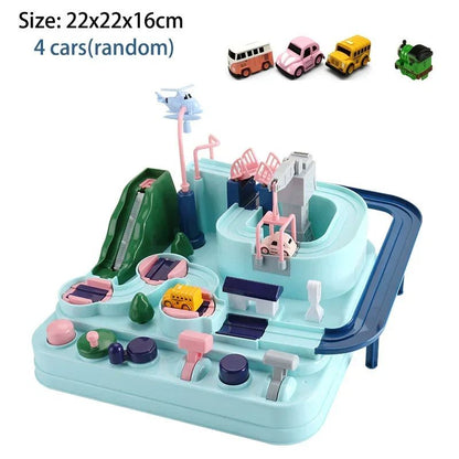 Racing Rail Car Model Toy Interactive Train Track Adventure Set For Kids Educational STEM Toy With