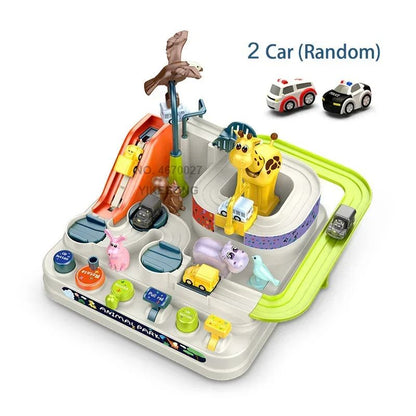Racing Rail Car Model Toy Interactive Train Track Adventure Set For Kids Educational STEM Toy With