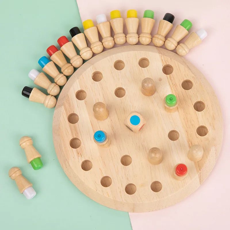 Wooden Memory Match Stick Game Montessori Educational Toy For Kids  Adults 3