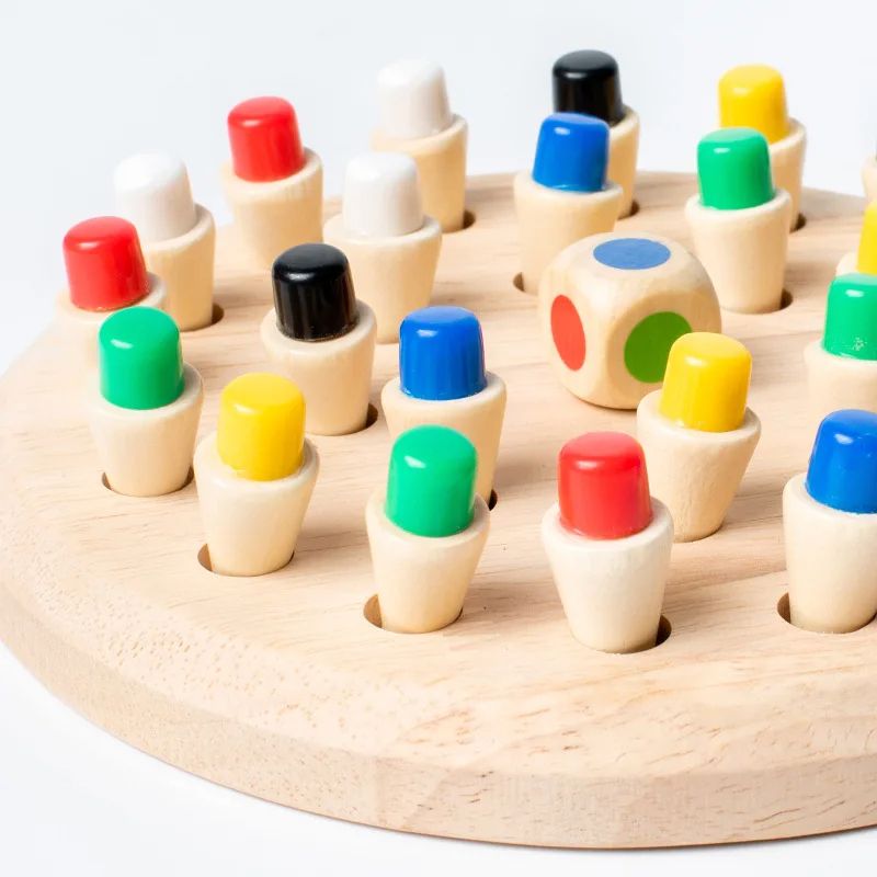 Wooden Memory Match Stick Game Montessori Educational Toy For Kids  Adults 5