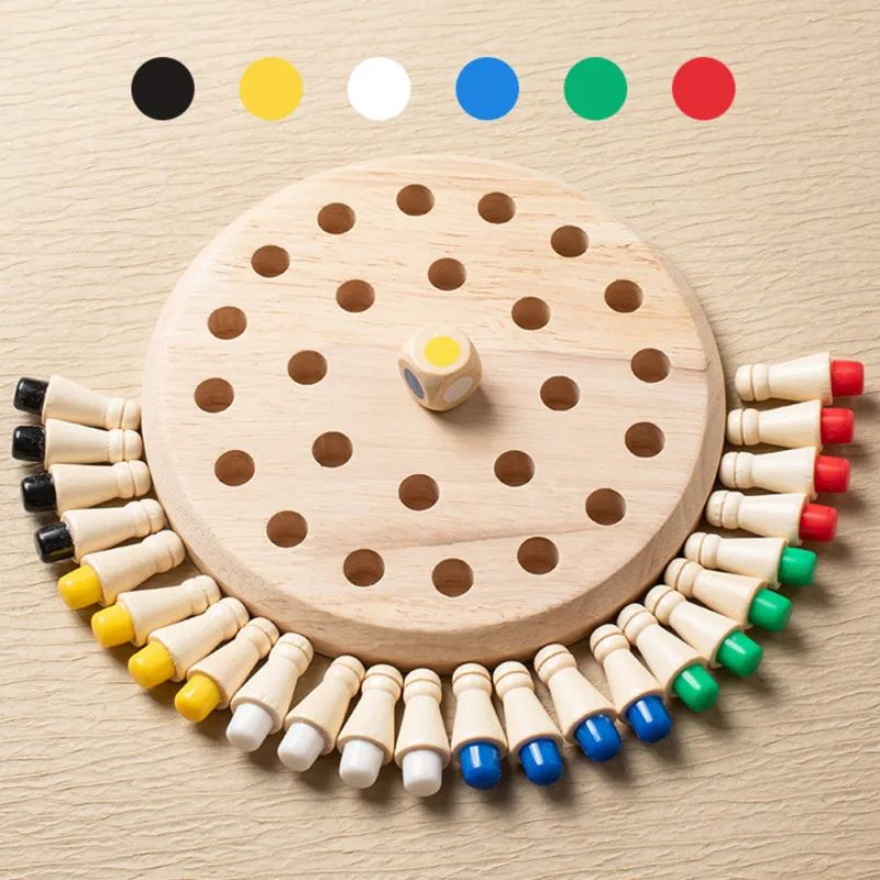 Wooden Memory Match Stick Game Montessori Educational Toy For Kids  Adults 2