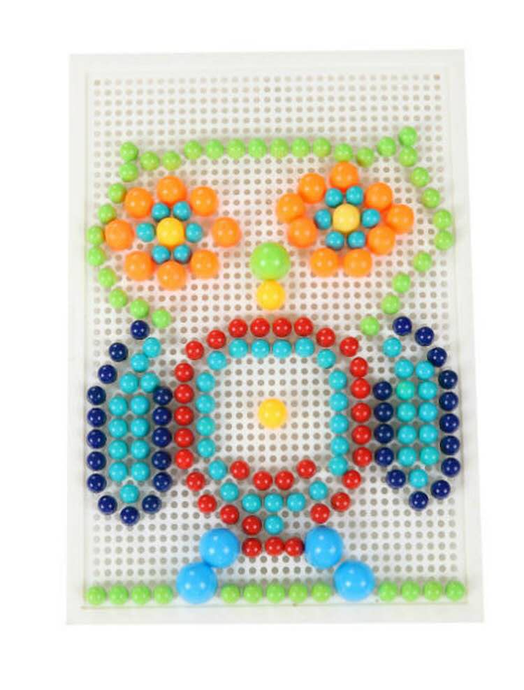 3D Puzzle Games for Kids BoxPacked Grain Mushroom Nail Beads  Intelligent Educational Toys