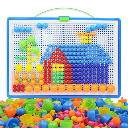 3D Puzzle Games for Kids BoxPacked Grain Mushroom Nail Beads  Intelligent Educational Toys