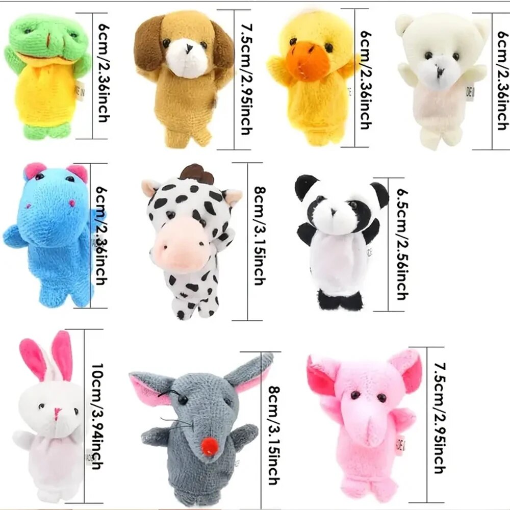 Soft Plush Finger Puppet Doll Fun Cartoon Puppet Toy For Babies Toddlers  Early Learning Play 1