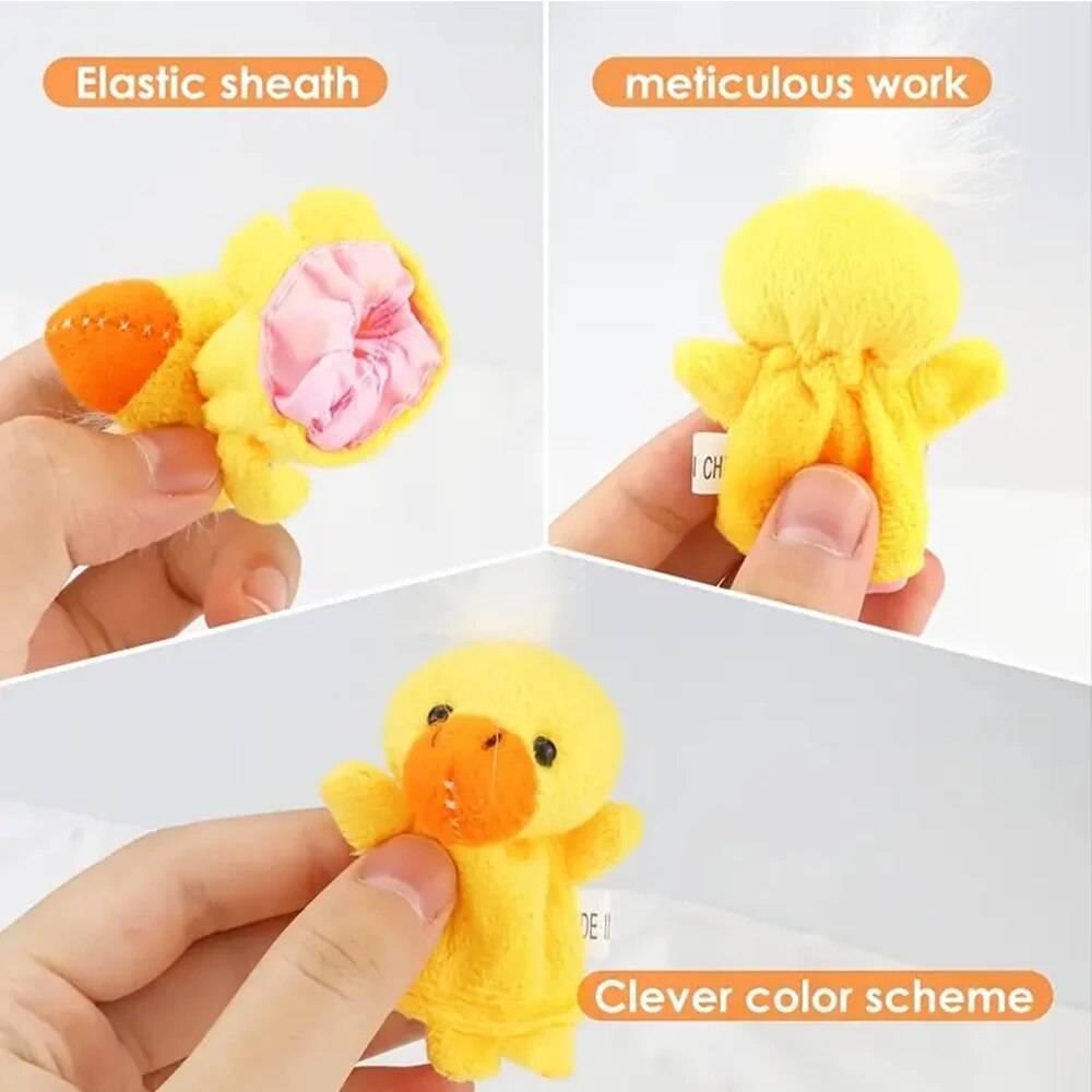 Soft Plush Finger Puppet Doll Fun Cartoon Puppet Toy For Babies Toddlers  Early Learning Play 2
