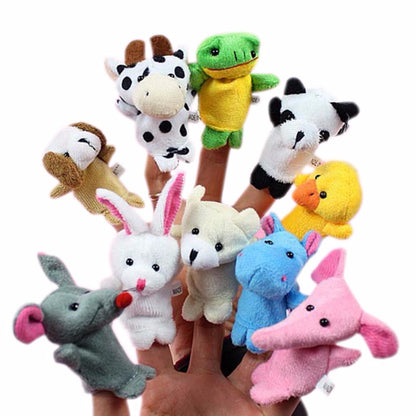 Soft Plush Finger Puppet Doll Fun Cartoon Puppet Toy For Babies Toddlers  Early Learning Play 6