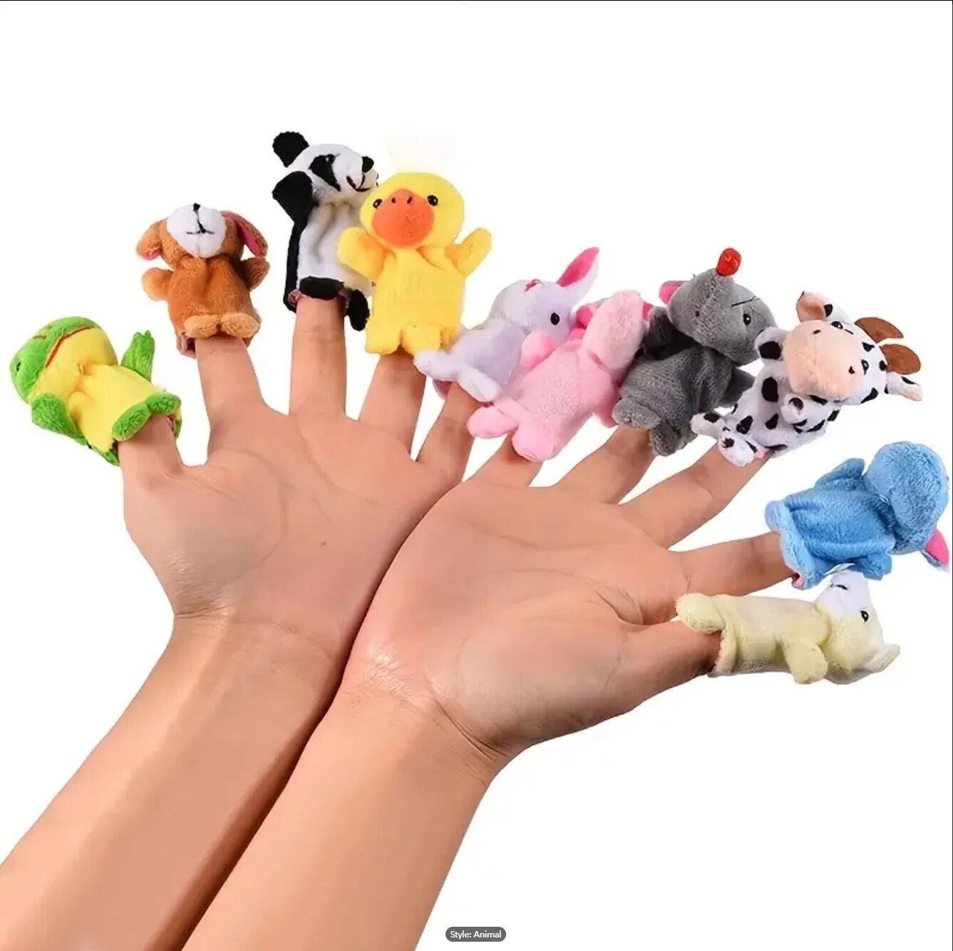 Soft Plush Finger Puppet Doll Fun Cartoon Puppet Toy For Babies Toddlers  Early Learning Play 4