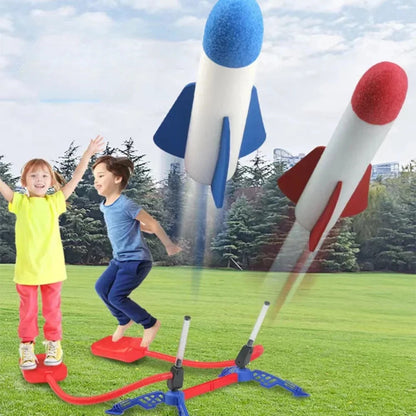 Rocket Foot Launcher, Air Pressing Soaring Rocket Toy for Kids Outdoor Play & Pump Outdoor Games