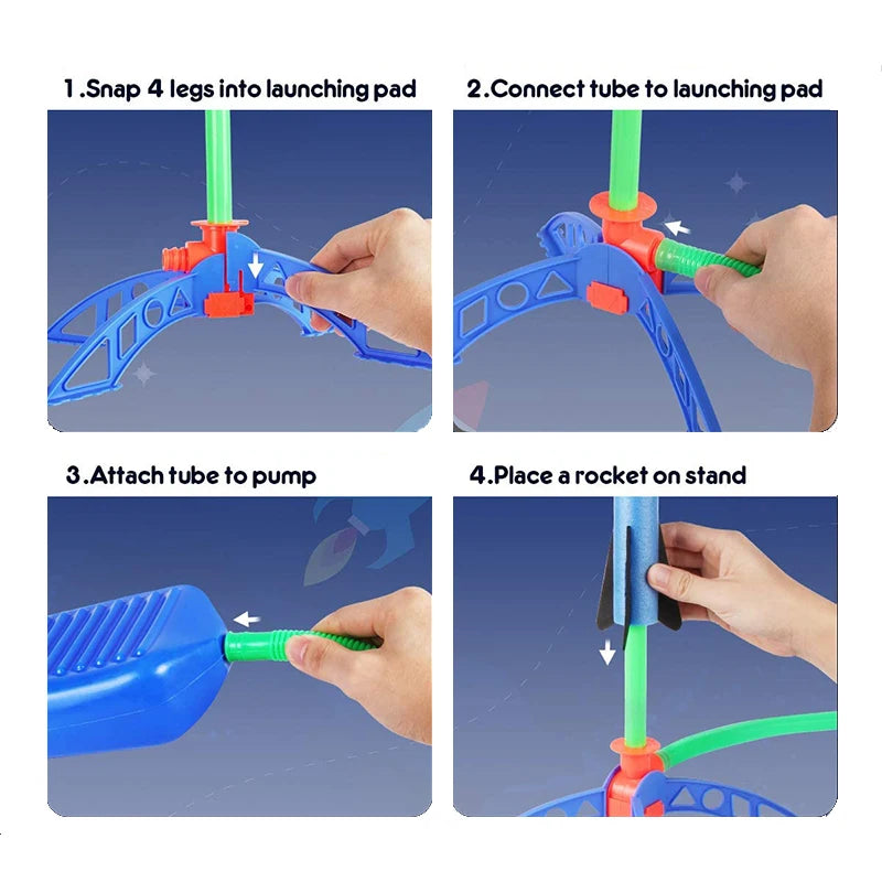 Rocket Foot Launcher Air Pressing Soaring Rocket Toy for Kids Outdoor Play  Pump Outdoor Games