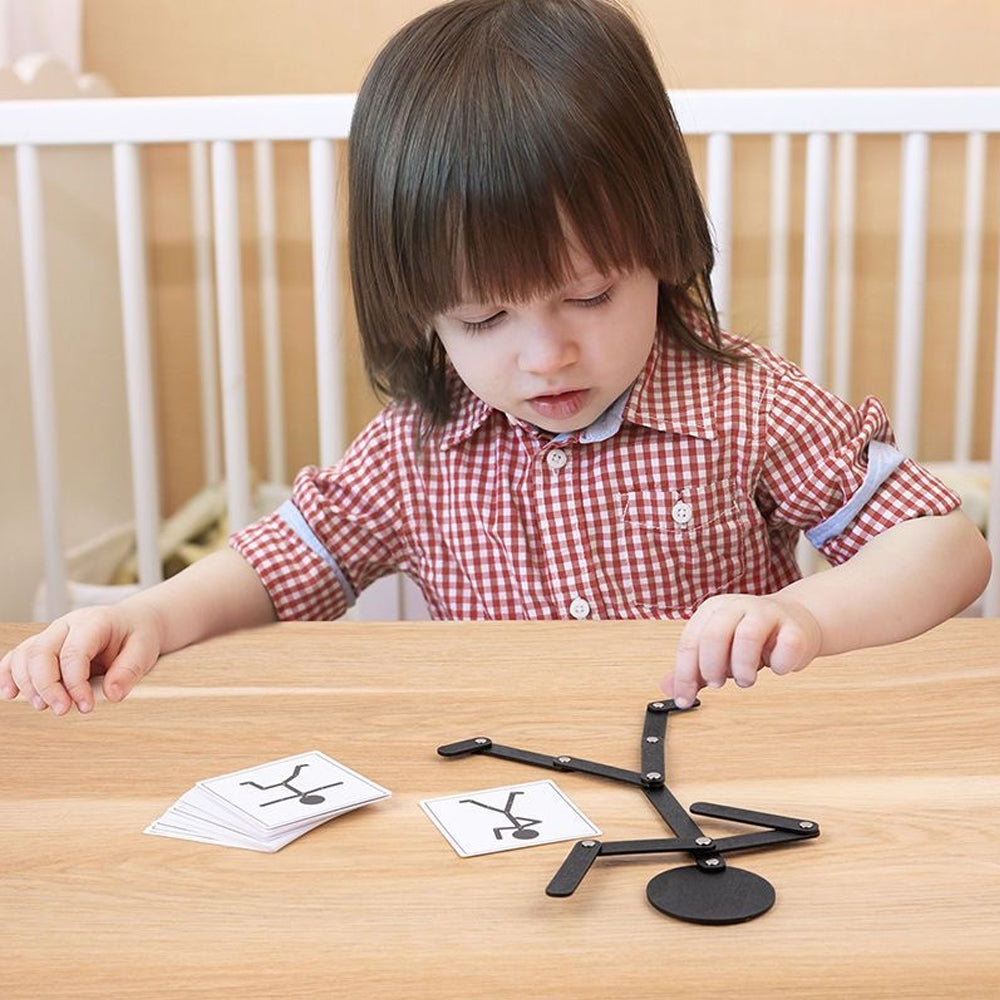 Stick Sporty Men Puzzle Set  Early Learning Montessori Material For Kids 3 Brain Teaser  Fine Motor 1