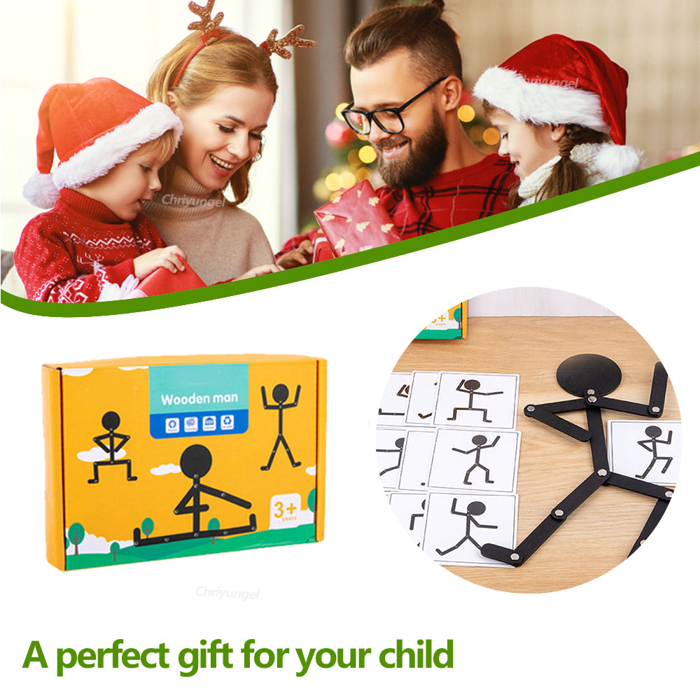 Stick Sporty Men Puzzle Set  Early Learning Montessori Material For Kids 3 Brain Teaser  Fine Motor 5