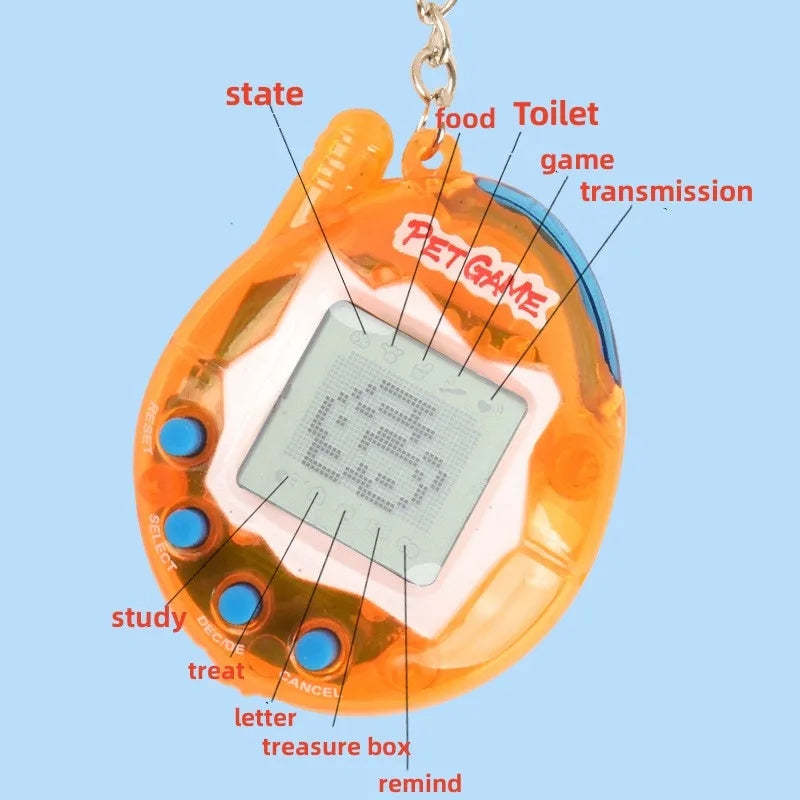 Digital Tamagotchi Toy Transparent Retro Electronic Pets for Kids  Adults 168in1 Virtual Cyber