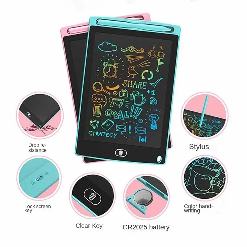 LCD Writing Tablet Drawing Board Kids Graffiti Sketchpad Toy Handwriting Blackboard For Creative Pl