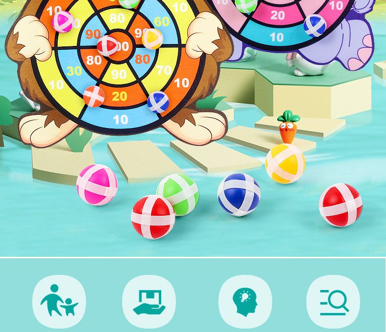 Baby Toy Sticky Ball Dart Board Fun Educational Games for Toddlers  Children Montessori Indoor Sp