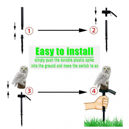 OwlShaped Solar Lamp Waterproof Solar Garden Lights For Outdoor Decoration 8