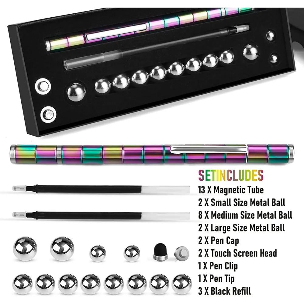 Multifunctional Magnetic Pen for Fidgeting Relieve Stress  Anxiety  Cool Office Gift
