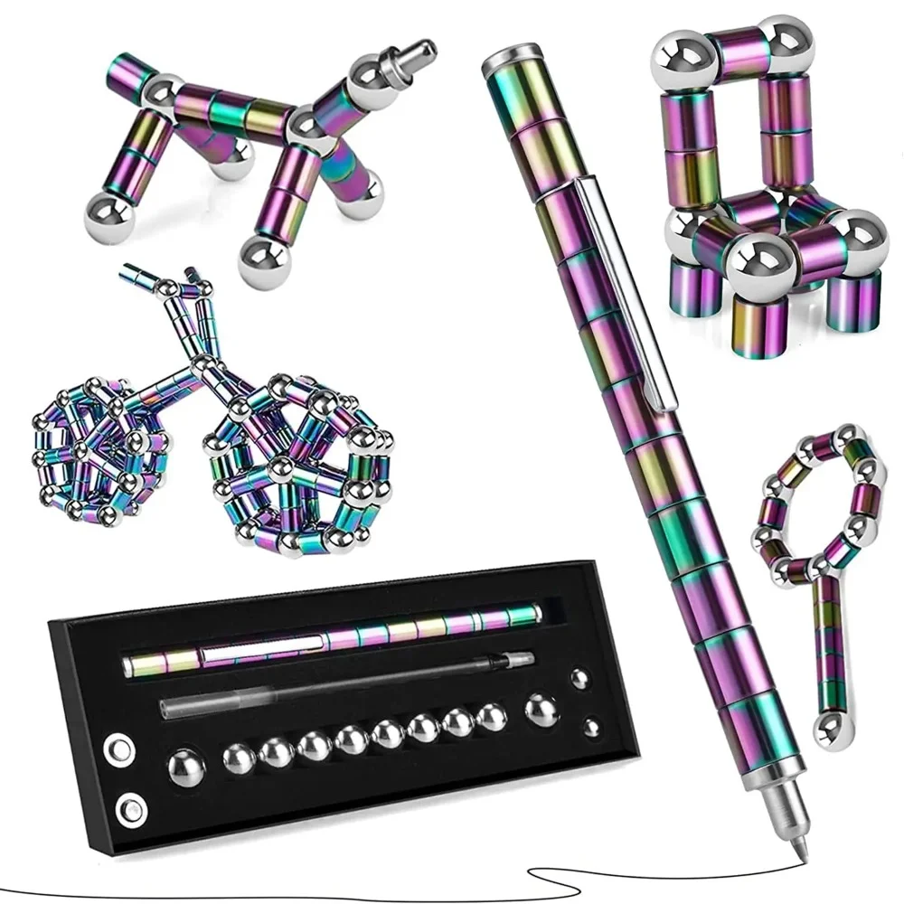 Multifunctional Magnetic Pen for Fidgeting Relieve Stress  Anxiety  Cool Office Gift