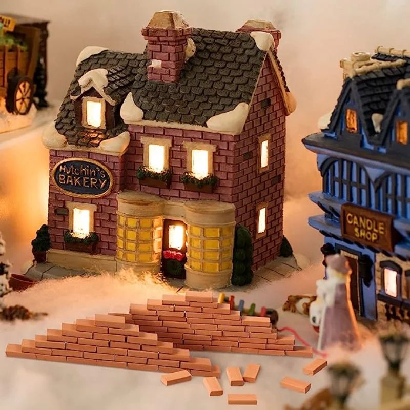 50pcs Mini Bricks For Fairy Garden Building Realistic Miniature Landscaping Figurine  DIY Fake Bric 1