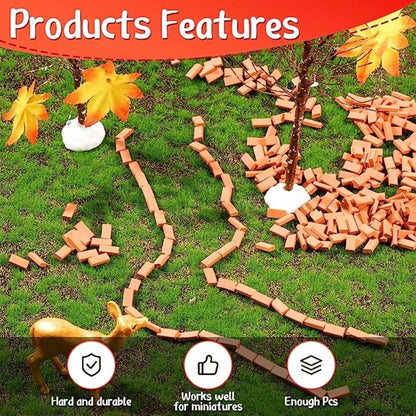 50pcs Mini Bricks For Fairy Garden Building Realistic Miniature Landscaping Figurine  DIY Fake Bric 2