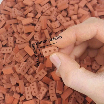50pcs Mini Bricks For Fairy Garden Building Realistic Miniature Landscaping Figurine  DIY Fake Bric 7