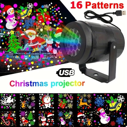 Christmas Laser Projector Light with Snowflake Effects Waterproof Rotating LED Stage Lights for Fe