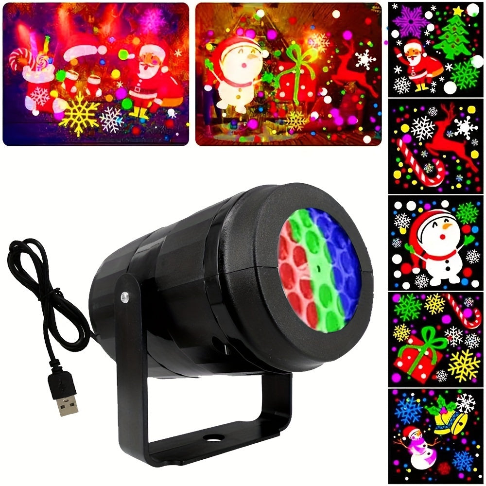 Christmas Laser Projector Light with Snowflake Effects Waterproof Rotating LED Stage Lights for Fe