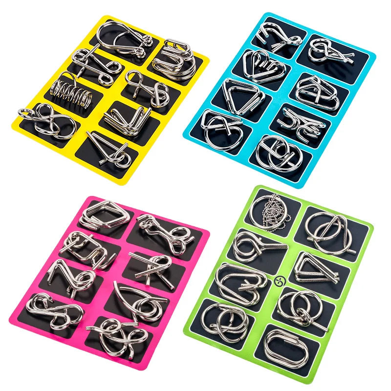 Metal Montessori Puzzle Brain Teaser Wire Puzzles For Kids  Adults  Educational Mind Game  Stress R 1