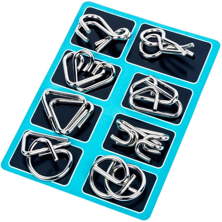 Metal Montessori Puzzle Brain Teaser Wire Puzzles For Kids  Adults  Educational Mind Game  Stress R 6