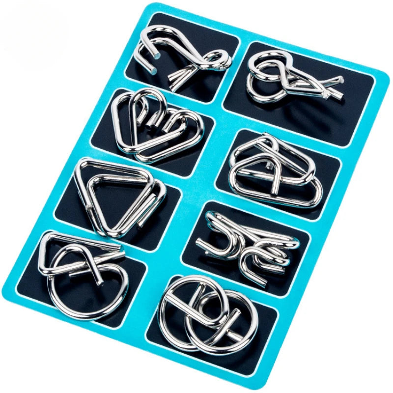 Metal Montessori Puzzle Brain Teaser Wire Puzzles For Kids  Adults  Educational Mind Game  Stress R 3