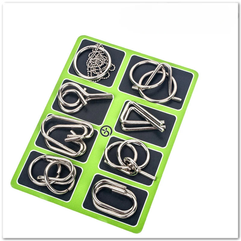 Metal Montessori Puzzle Brain Teaser Wire Puzzles For Kids  Adults  Educational Mind Game  Stress R 7