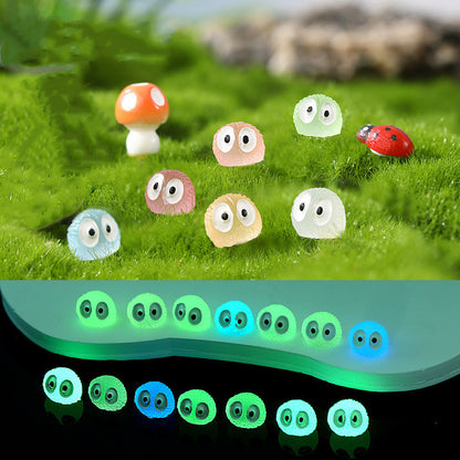 Luminous Elf Black Ball Sprite Duck Glowing Miniature Eye Monster for Indoor Outdoor Garden Decor