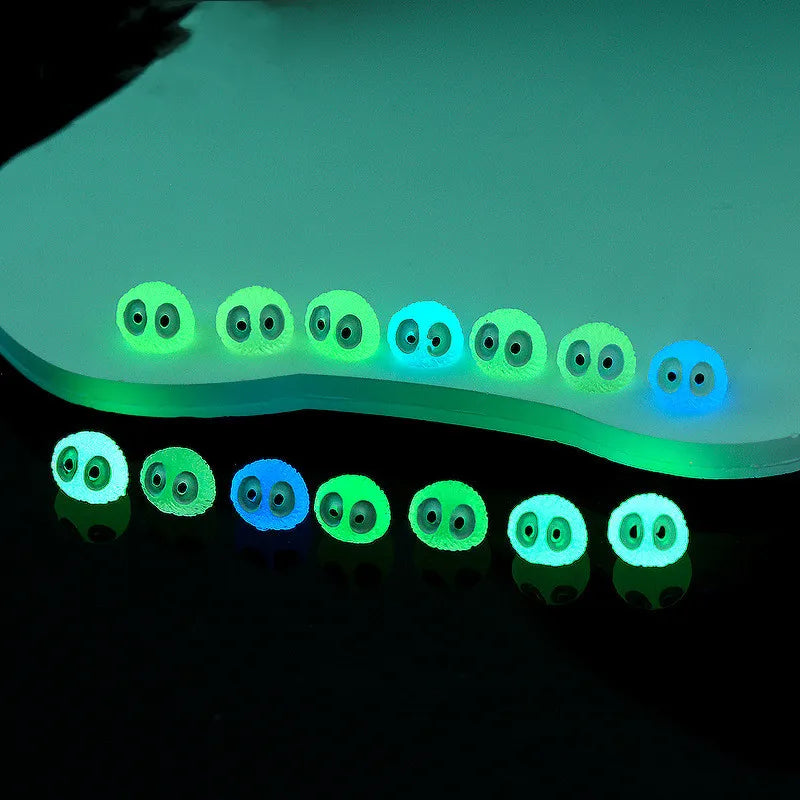 Luminous Elf Black Ball Sprite Duck Glowing Miniature Eye Monster for Indoor Outdoor Garden Decor