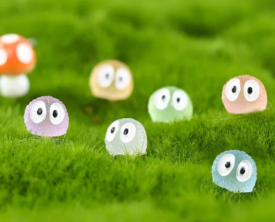 Luminous Elf Black Ball Sprite Duck Glowing Miniature Eye Monster for Indoor Outdoor Garden Decor