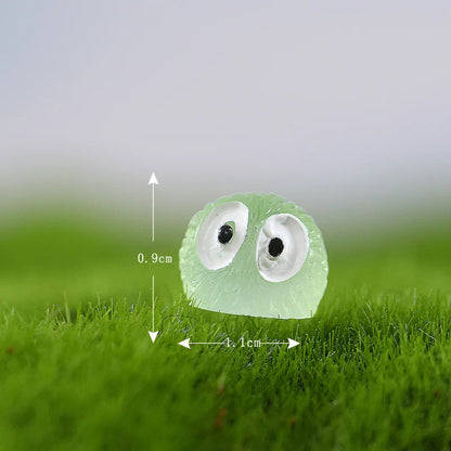 Luminous Elf Black Ball Sprite Duck Glowing Miniature Eye Monster for Indoor Outdoor Garden Decor
