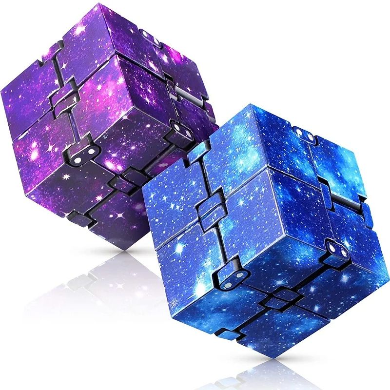 Infinity Cube Fidget Toy Flip ADHD & Anxiety Relief, Stress Relief Puzzle for Kids & Adults, Magic Finger Fidget Game