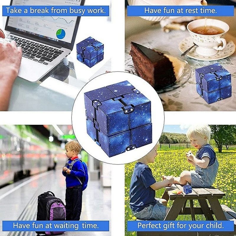 Infinity Cube Fidget Toy  Flip ADHD  Anxiety Relief Stress Relief Puzzle For Kids  Adults  Magic Fi 4