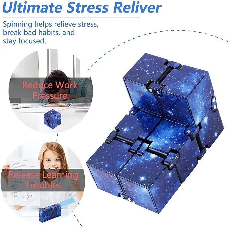 Infinity Cube Fidget Toy  Flip ADHD  Anxiety Relief Stress Relief Puzzle For Kids  Adults  Magic Fi 7