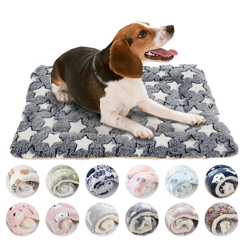 Flannel Pet Sleeping Mat, Soft Dog Bed & Cat Litter Blanket for Small & Large Pets